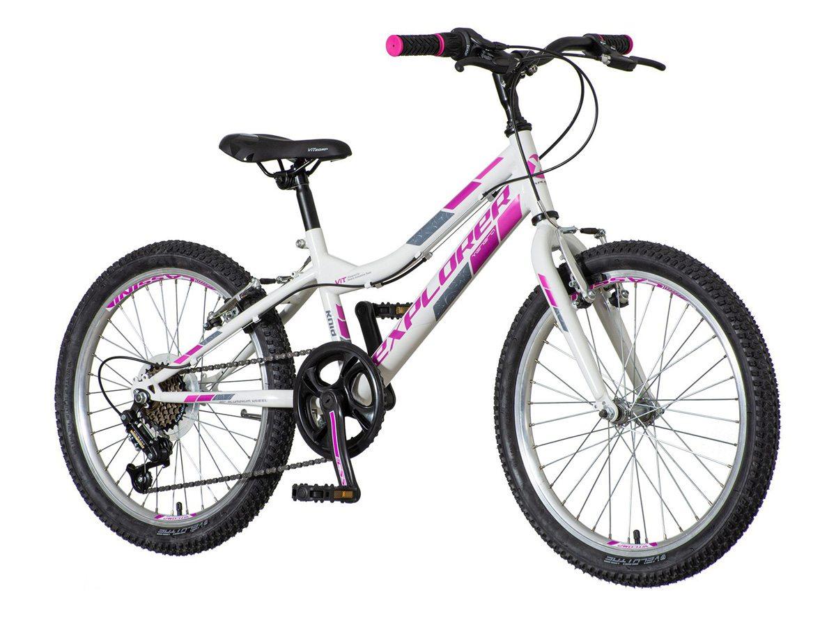 EXPLORER Bicikl za devojčice RHI208S6 20"/11" beli