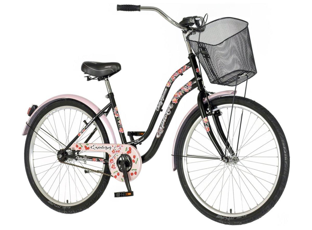 EXPLORER Ženski bicikl LAD261KK#CR 26"/16" Cherry blossom roze-crni