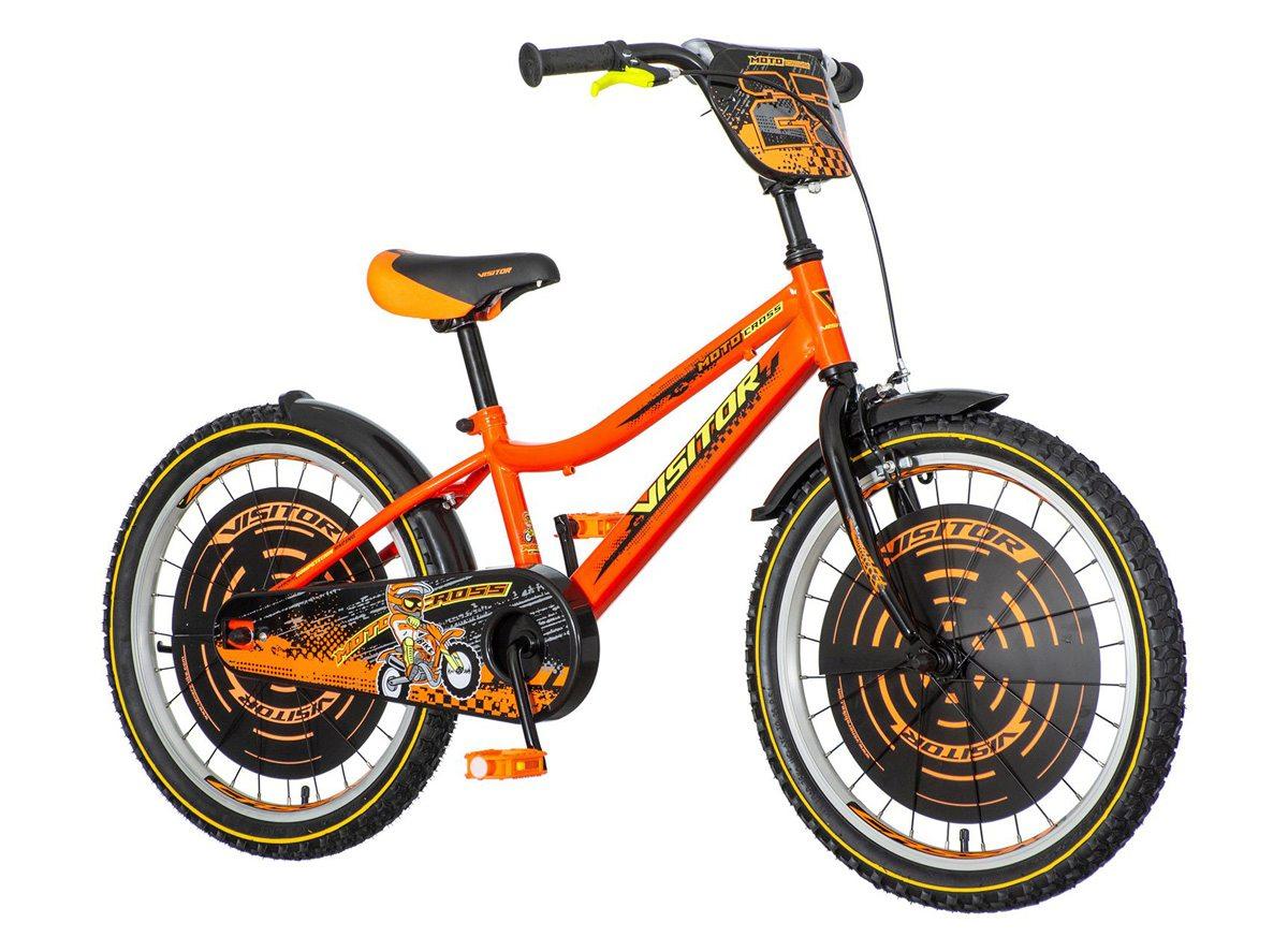 VISITOR Bicikl za dečake MOT201 20" Moto narandžasti