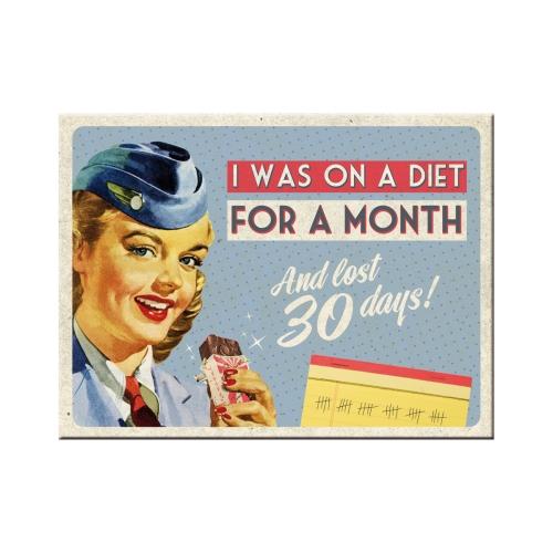 NOSTALGIC ART Magnet On A Diet For A Month