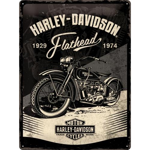 Selected image for NOSTALGIC ART Znak Harley-Davidson - Flathead Black