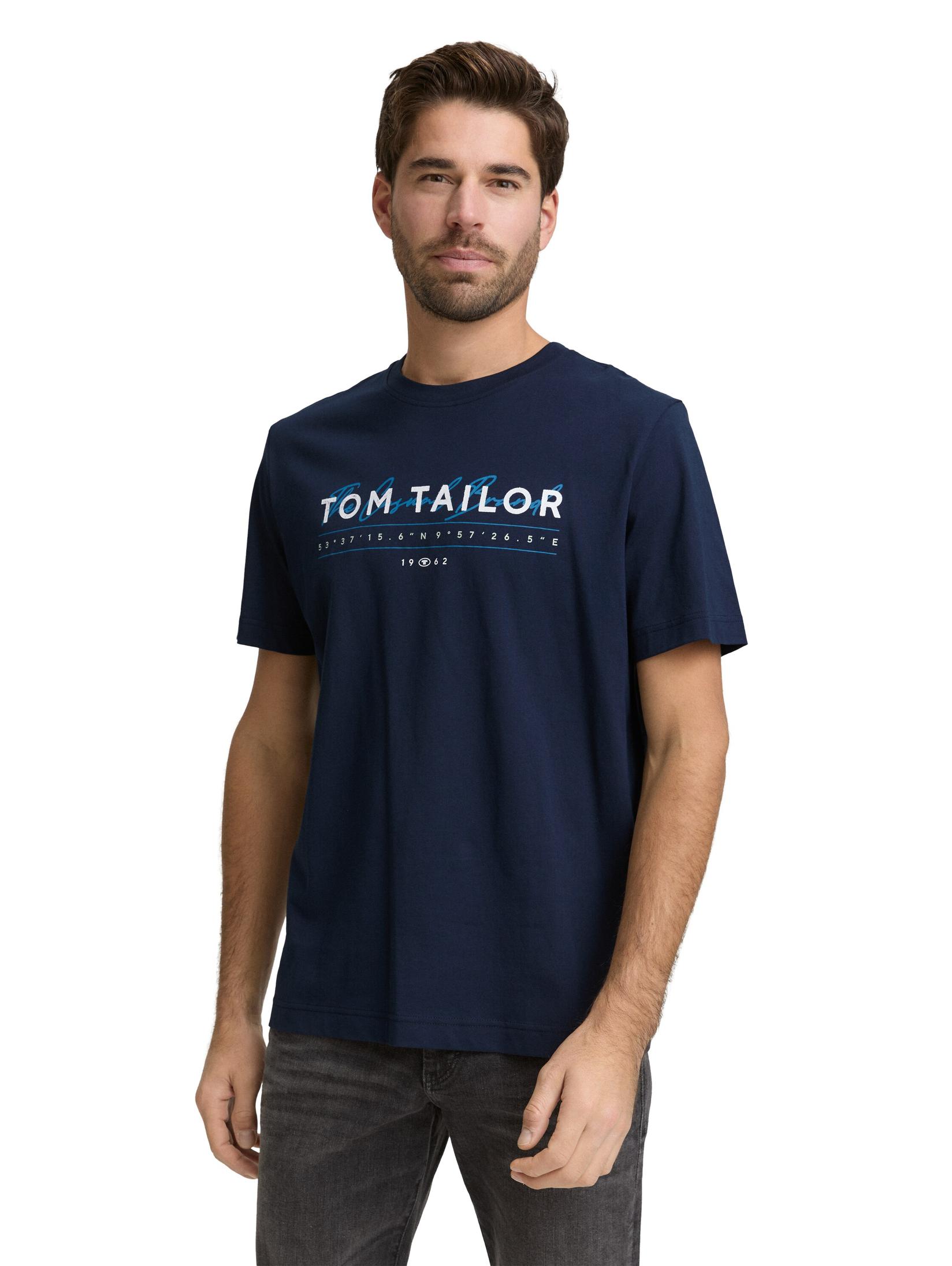 Tom Tailor Muška majica 1050136, Okrugli izrez, Teget