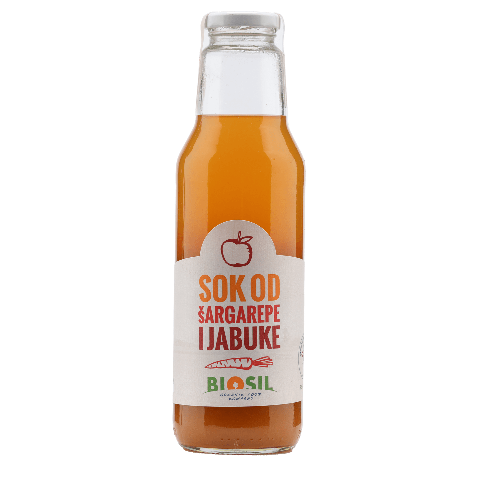 Biosil Sok od šargarepe i jabuke, 750ml