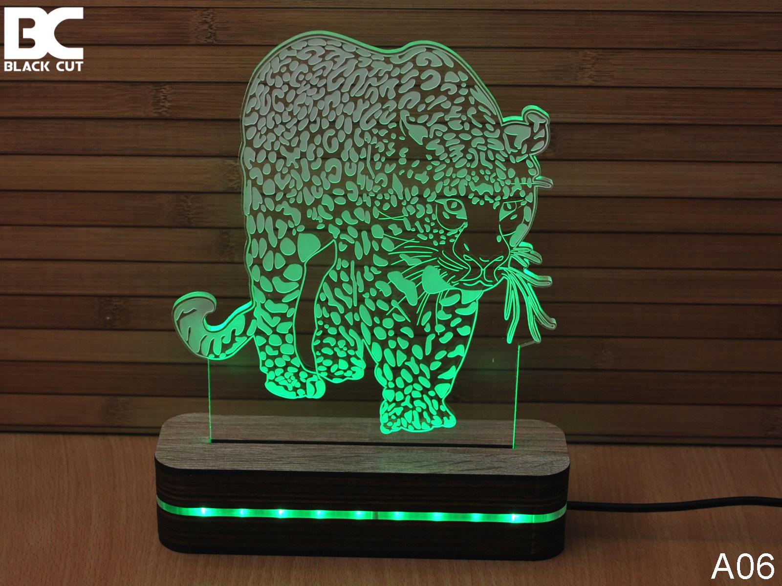 Selected image for Black Cut 3D Lampa Jaguar, Roze