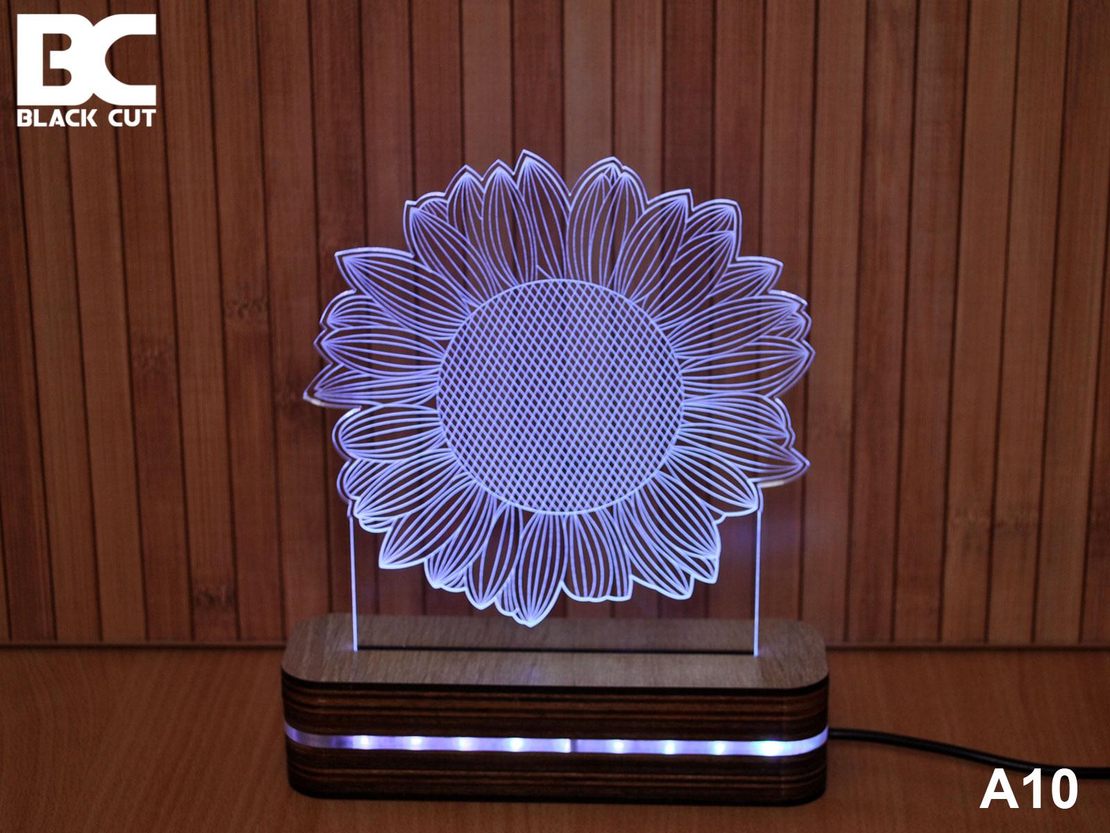 Selected image for Black Cut 3D Lampa Suncokret, Roze