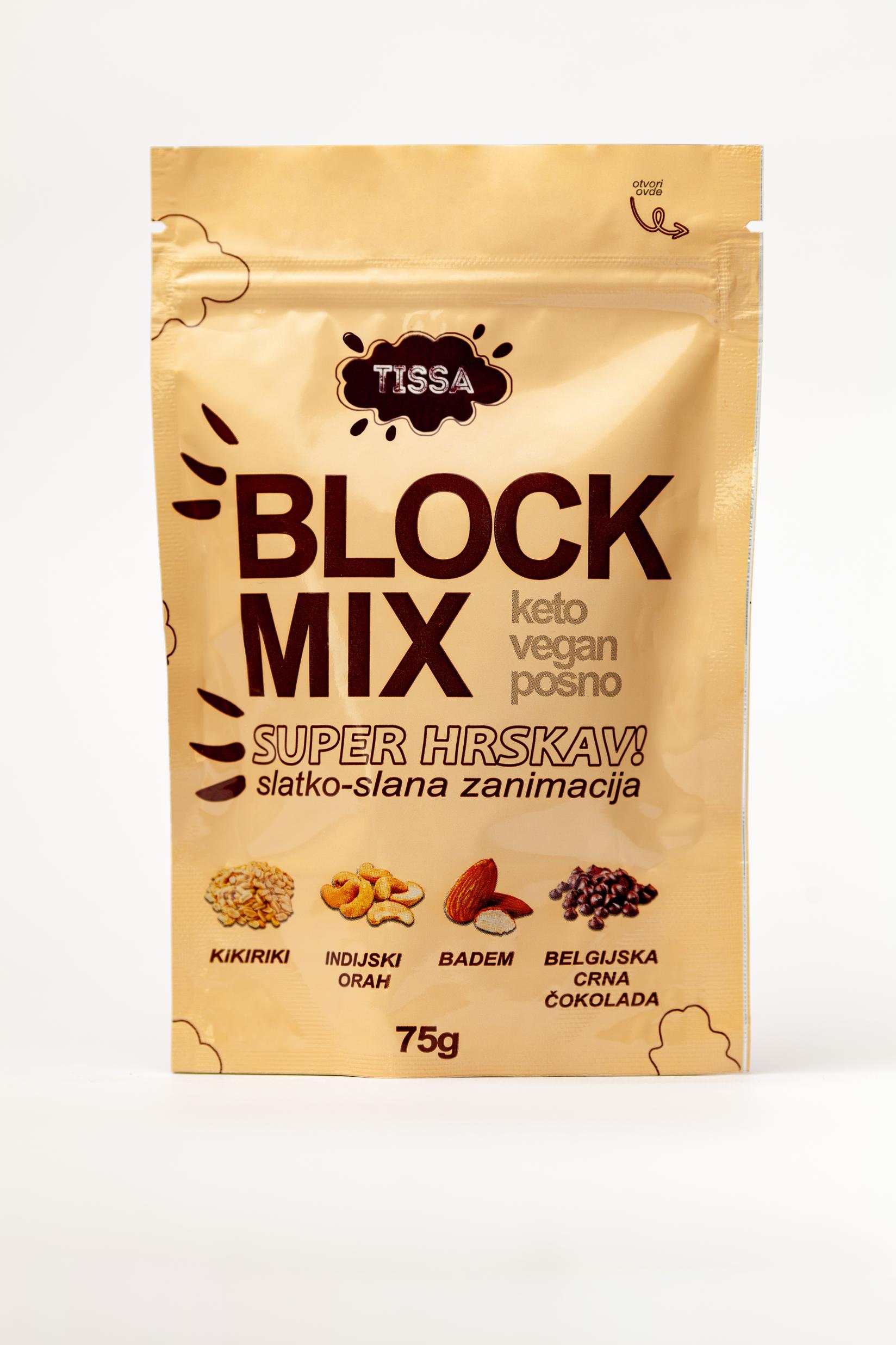 TISSA Block mix, proteinski mix orašastih plodova, 75g