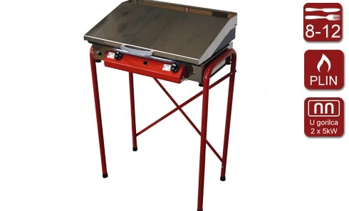 GORENC Plinski roštilj Gurman 65 Plus, Fe ploča, 2x5kW, 65x40cm