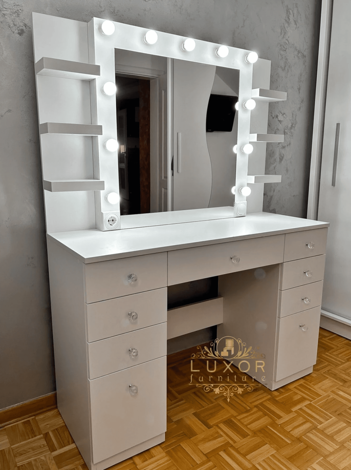 Luxor Furniture Sto za šminkanje Lux 75 DP, Beli