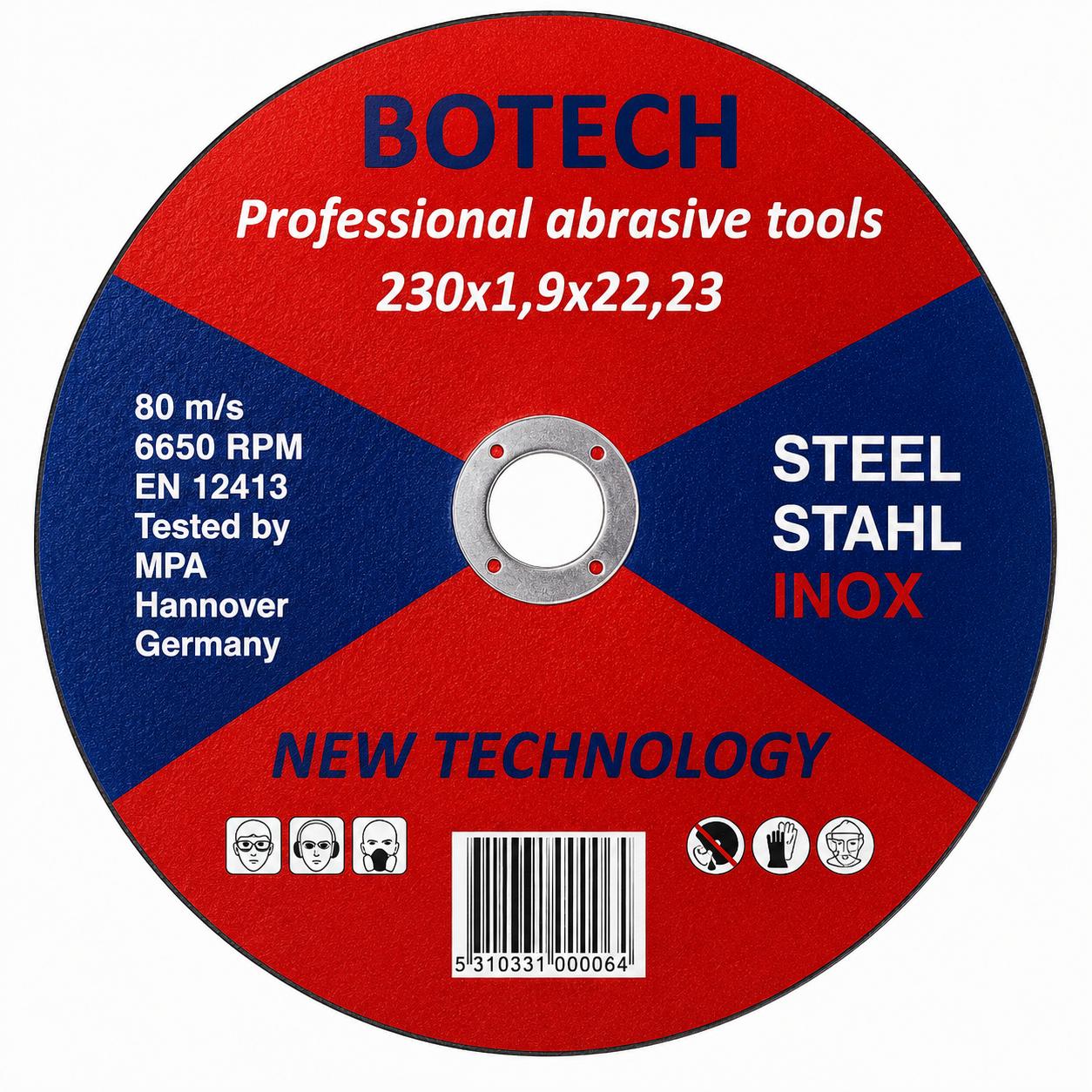 Botech Rezna ploča, Inox, 230x1,9x22mm