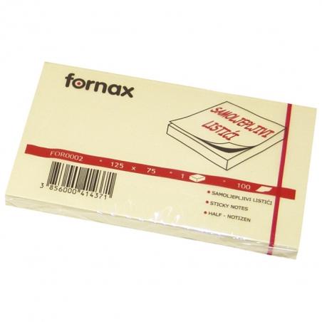 FORNAX Samolepljivi blokčići 125x75 100 lista žuti