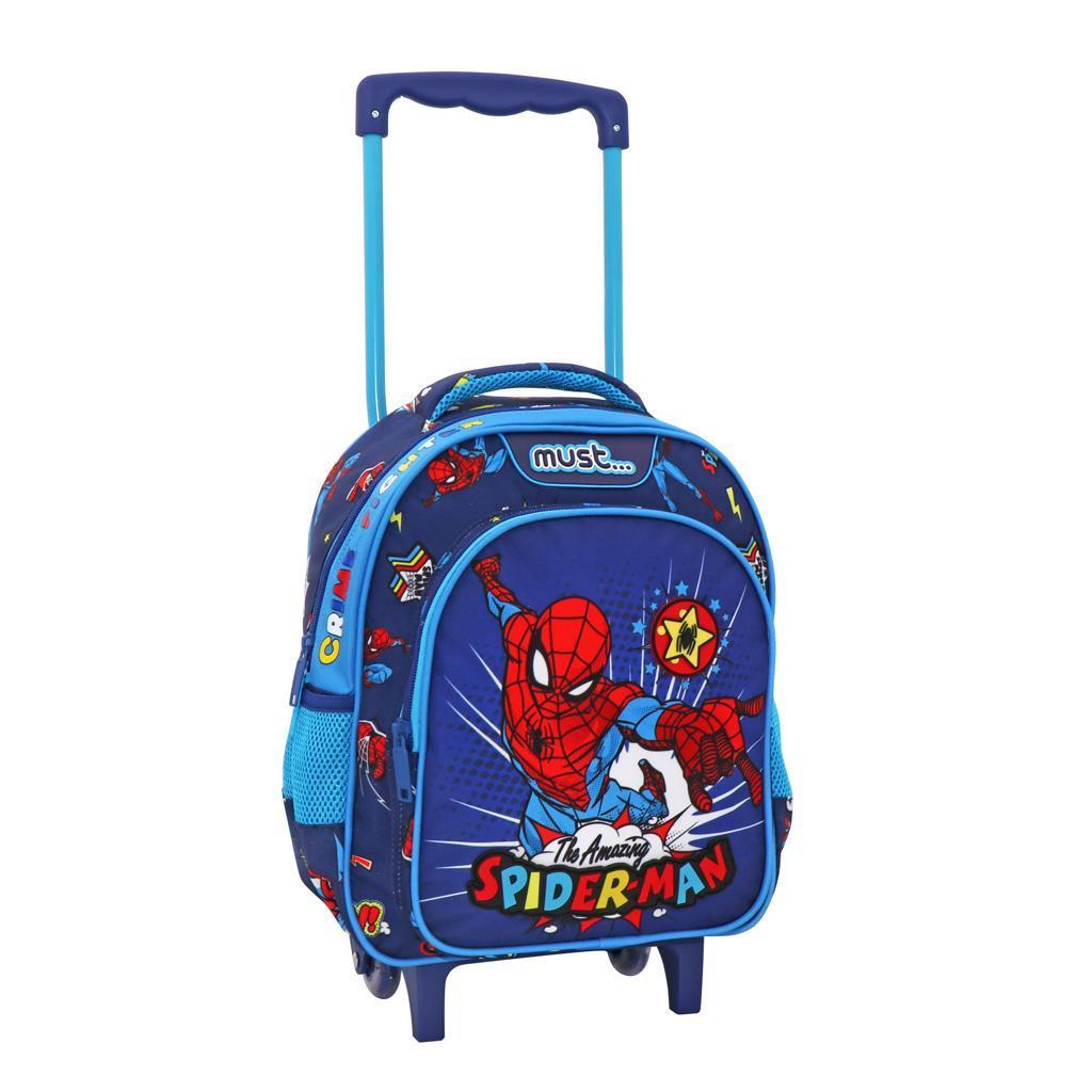 MUST Školski ranac za dečake, Trolley 508124 Spiderman Disney Sy