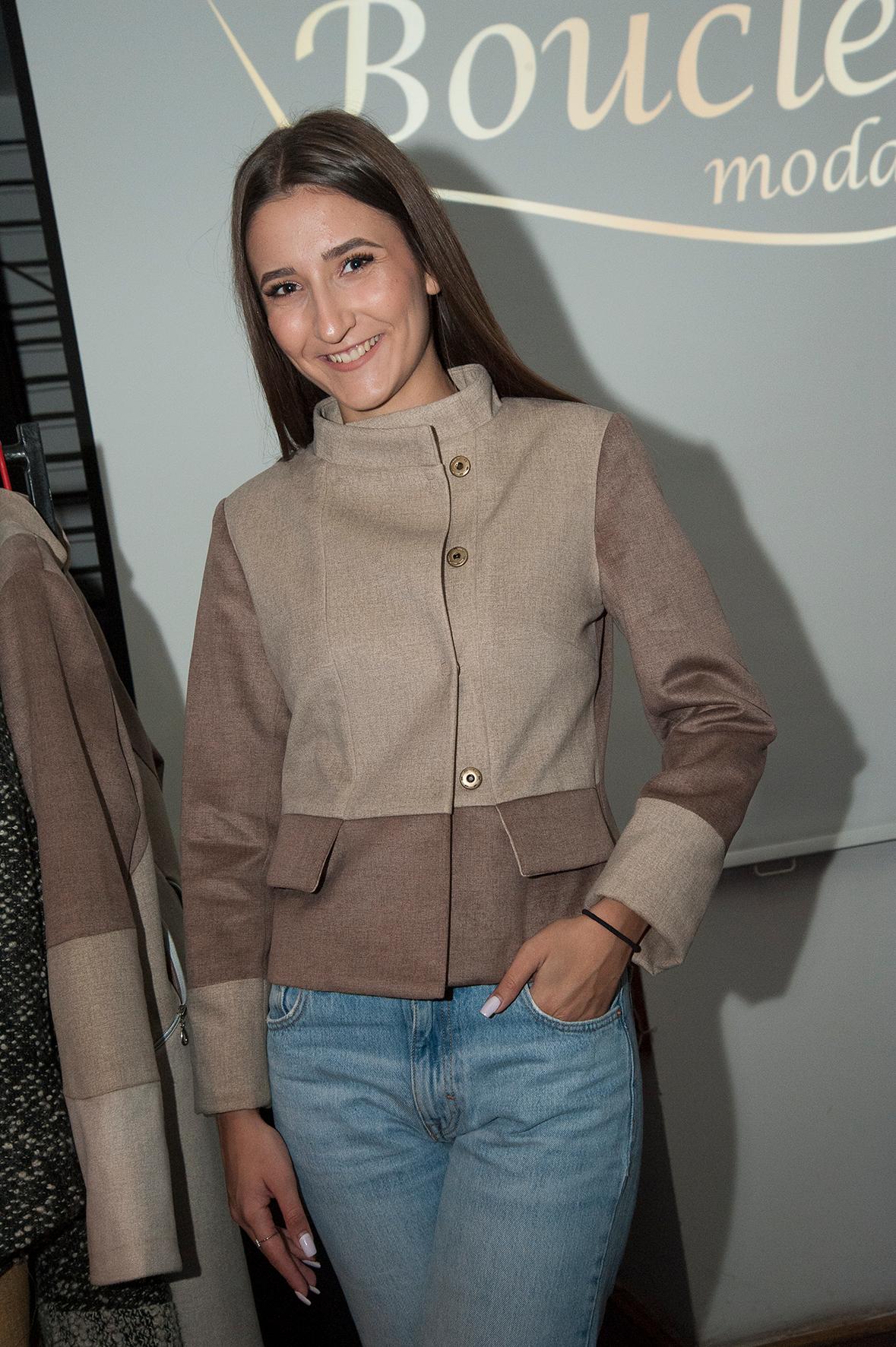 BOUCLÉ MODA Ženski mantil Kiri, Braon-bež