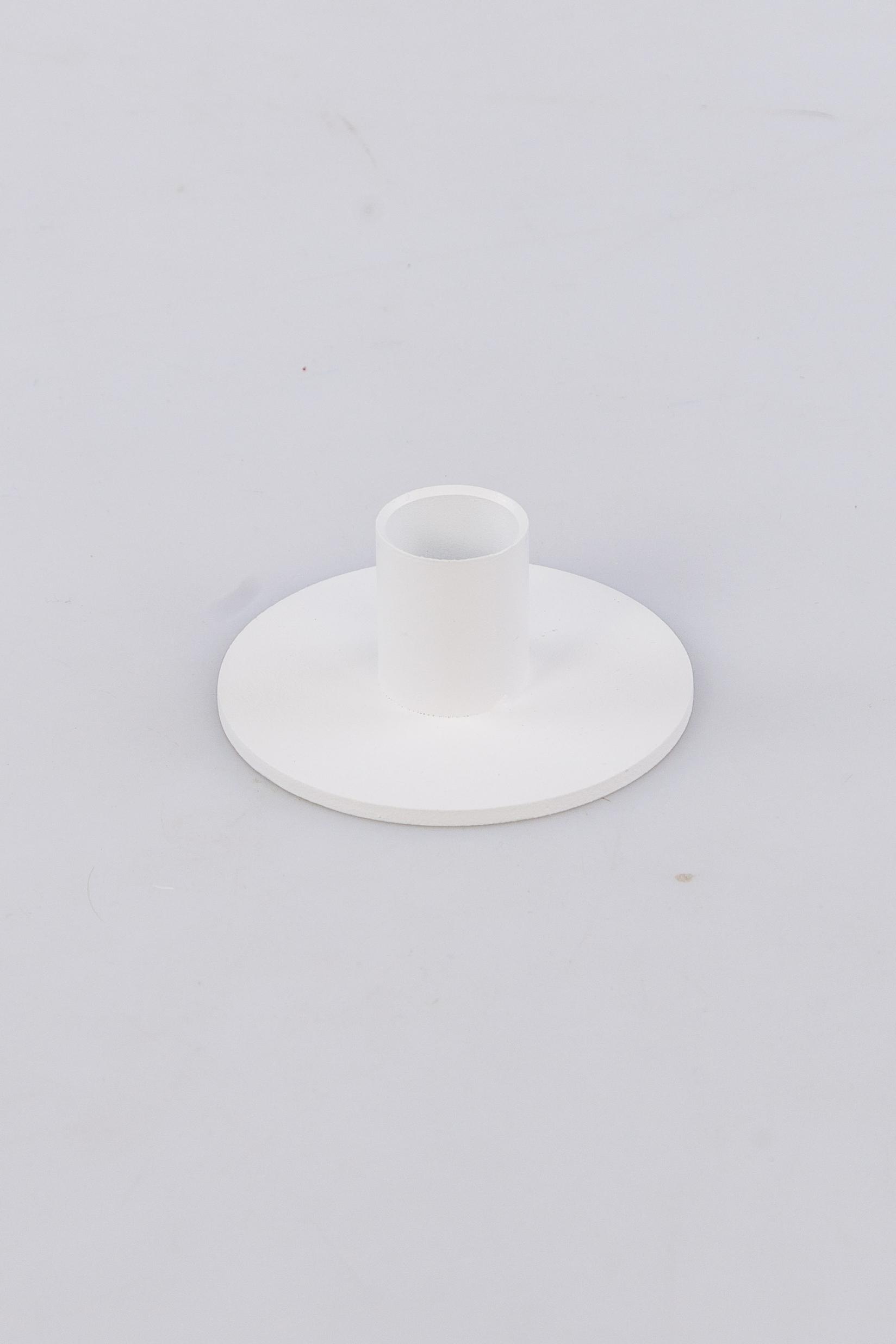 Dekorativni svećnjak, Okrugli, 3cm, Beli