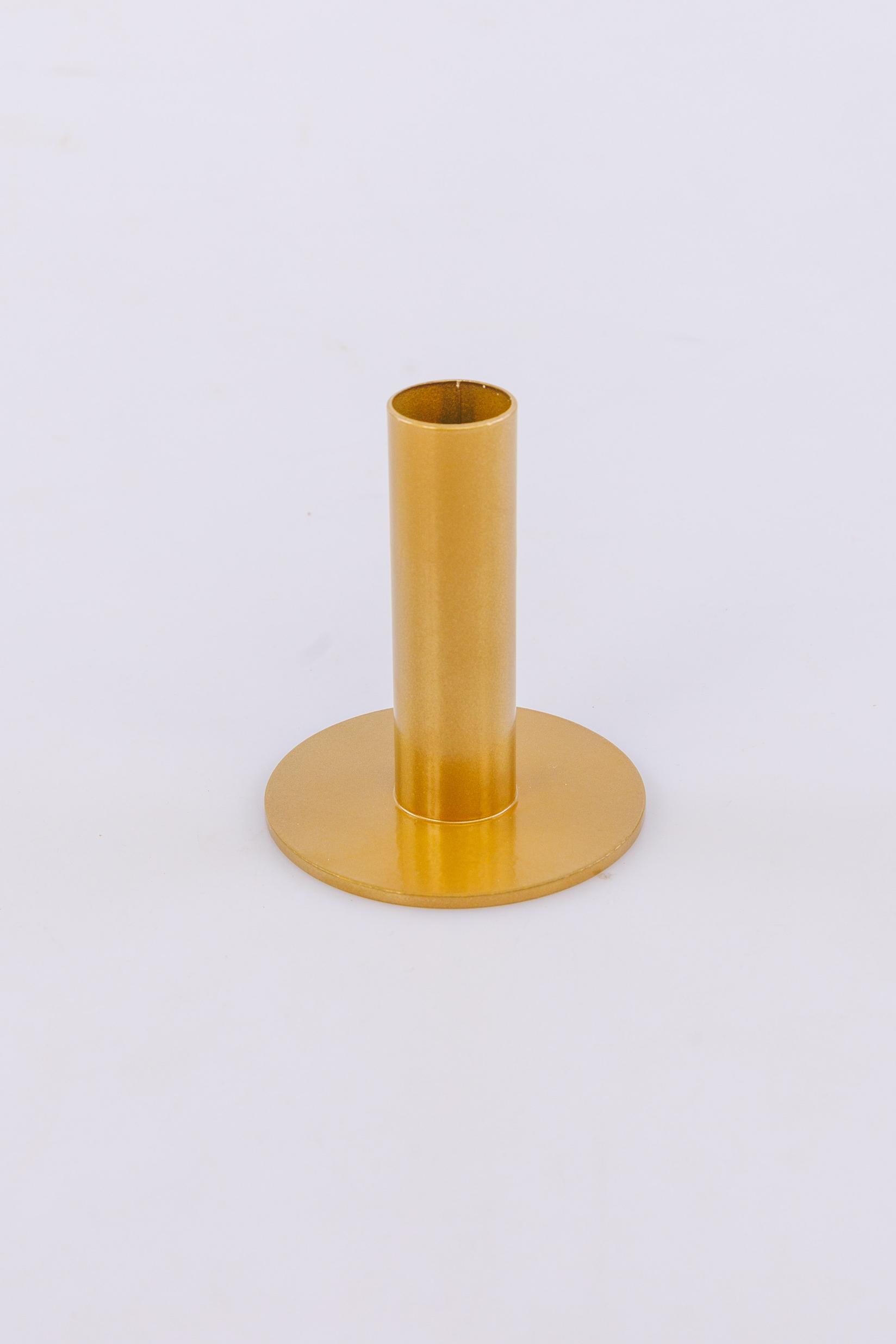 Dekorativni svećnjak, Okrugli, 9cm, Zlatne boje