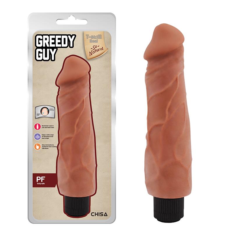 Greedy Guy Flesh Mekani Realistični vibrator, 24 cm