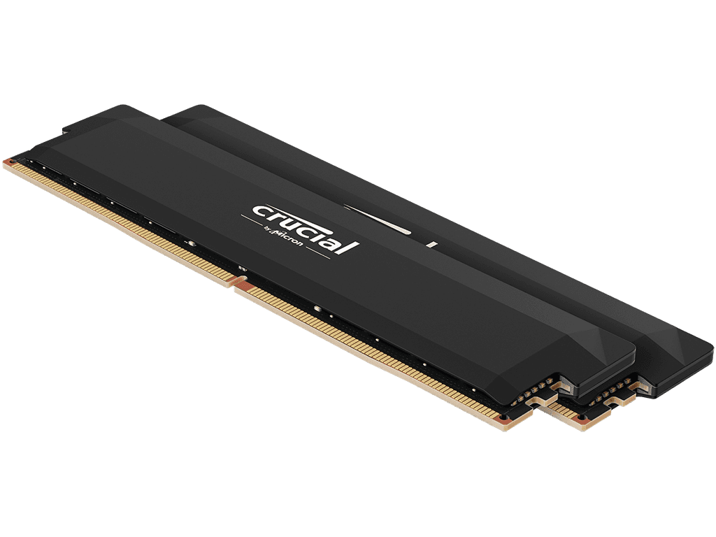 Crucial RAM memoriјa Pro DDR5-6000 32GB komplet (2×16GB) OC Gaming, 32GB, crna