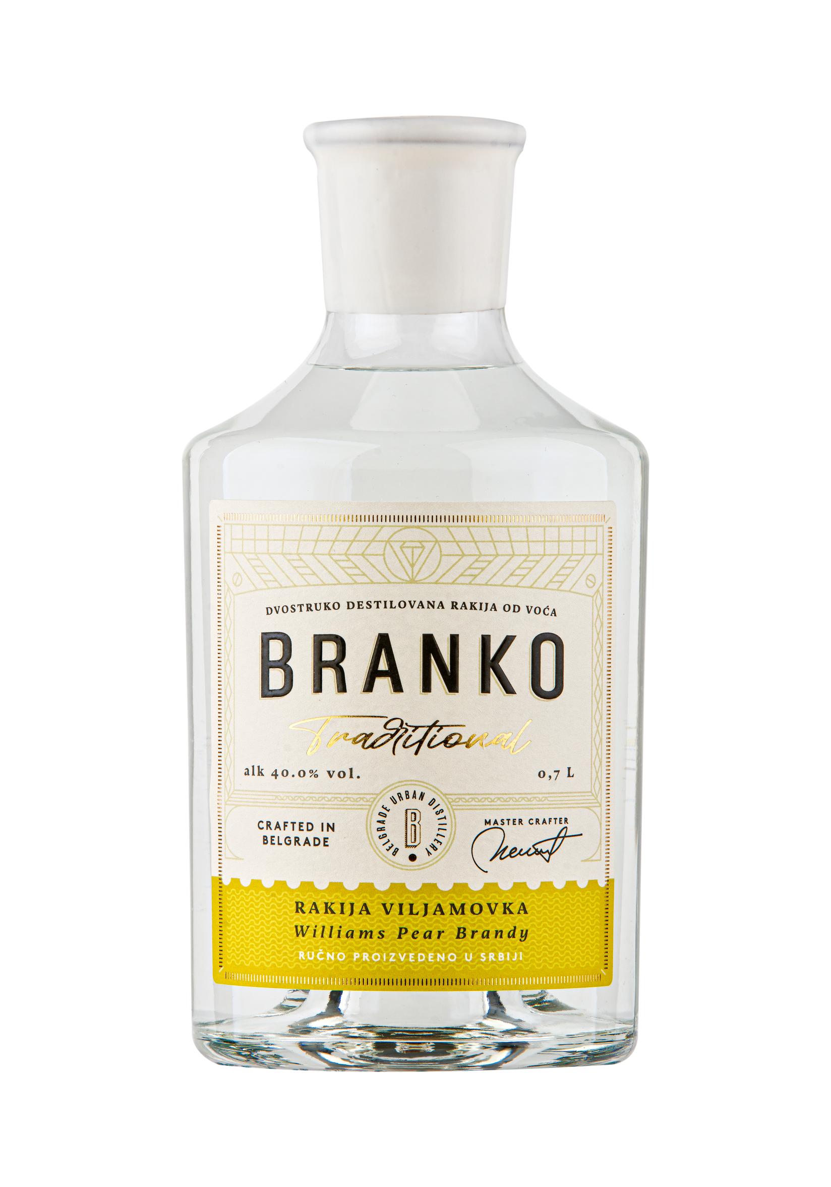 Branko Rakija Traditional, Viljamovka, 0.7l