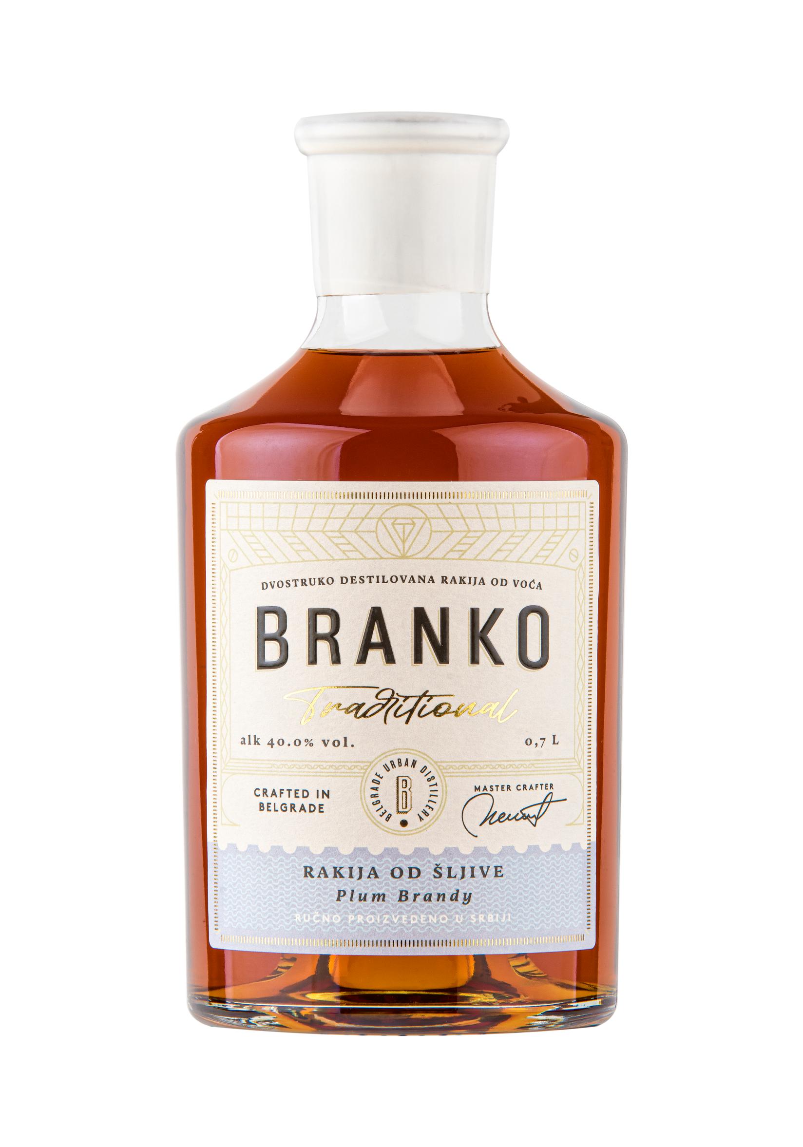 Branko Rakija Traditional, Šljiva, 0.7l