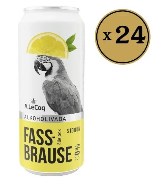 ALeCoq Pivo Fassbrause Limun 0%,  Bezalkoholno , 05l , 24 komada
