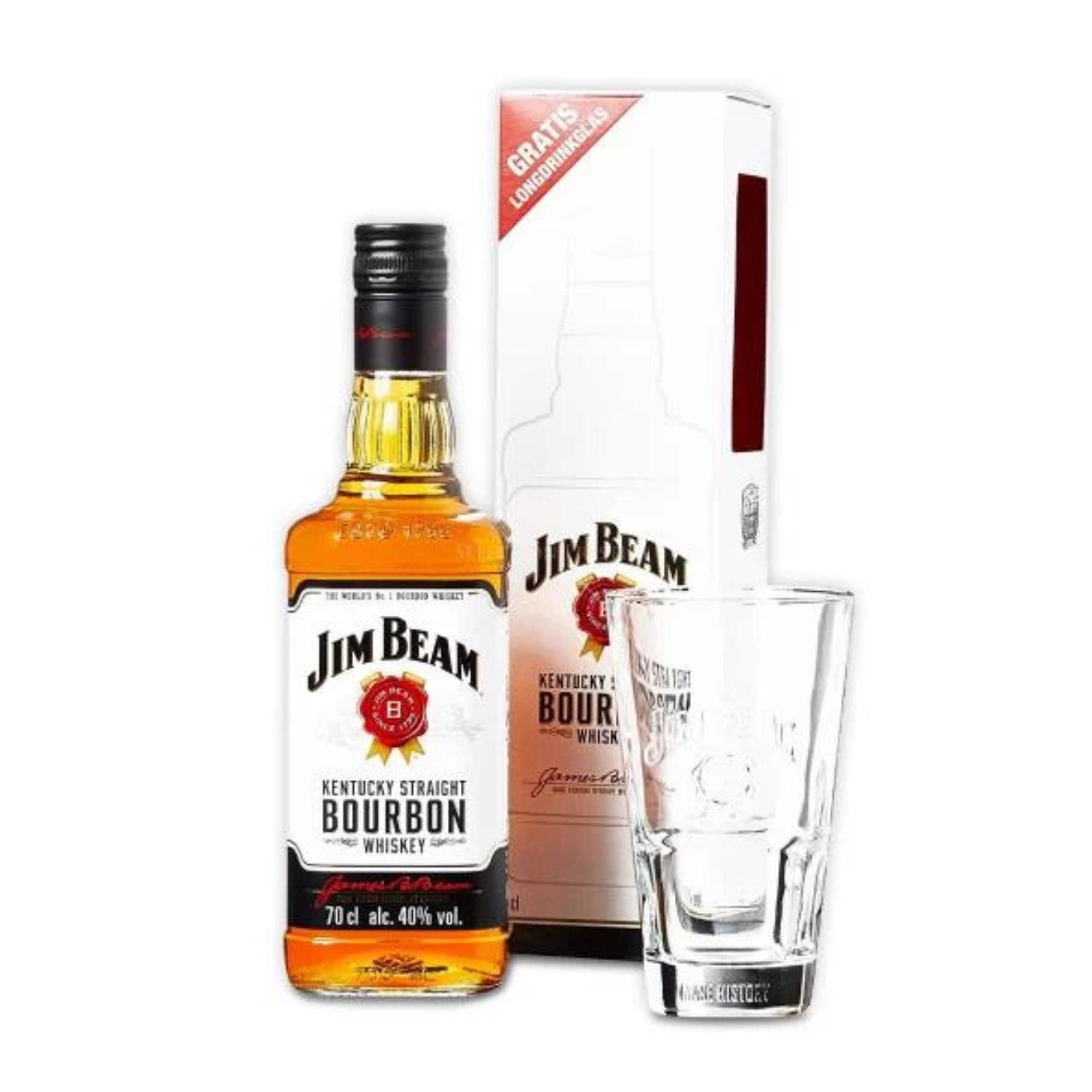 Jim Beam Viski  White + 1 čaša 40% 0.7l