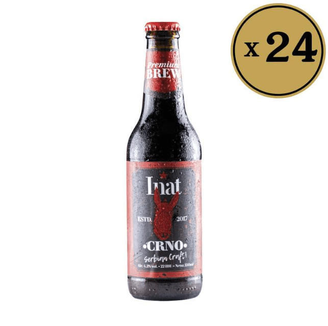 Inat Pivo Crno, 0.33l, 24 komada