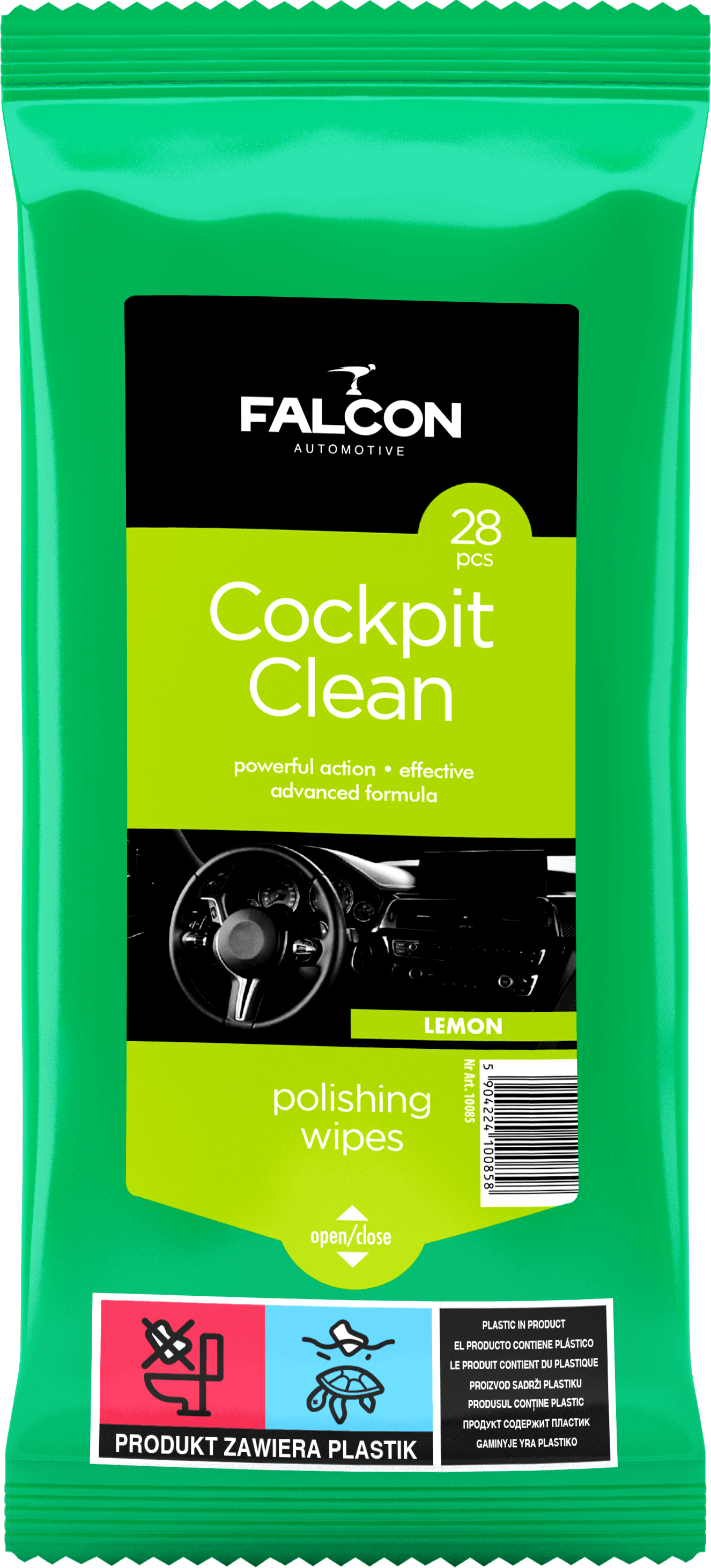 FALCON Vlažne maramice za kokpit 28/1 LIMUN