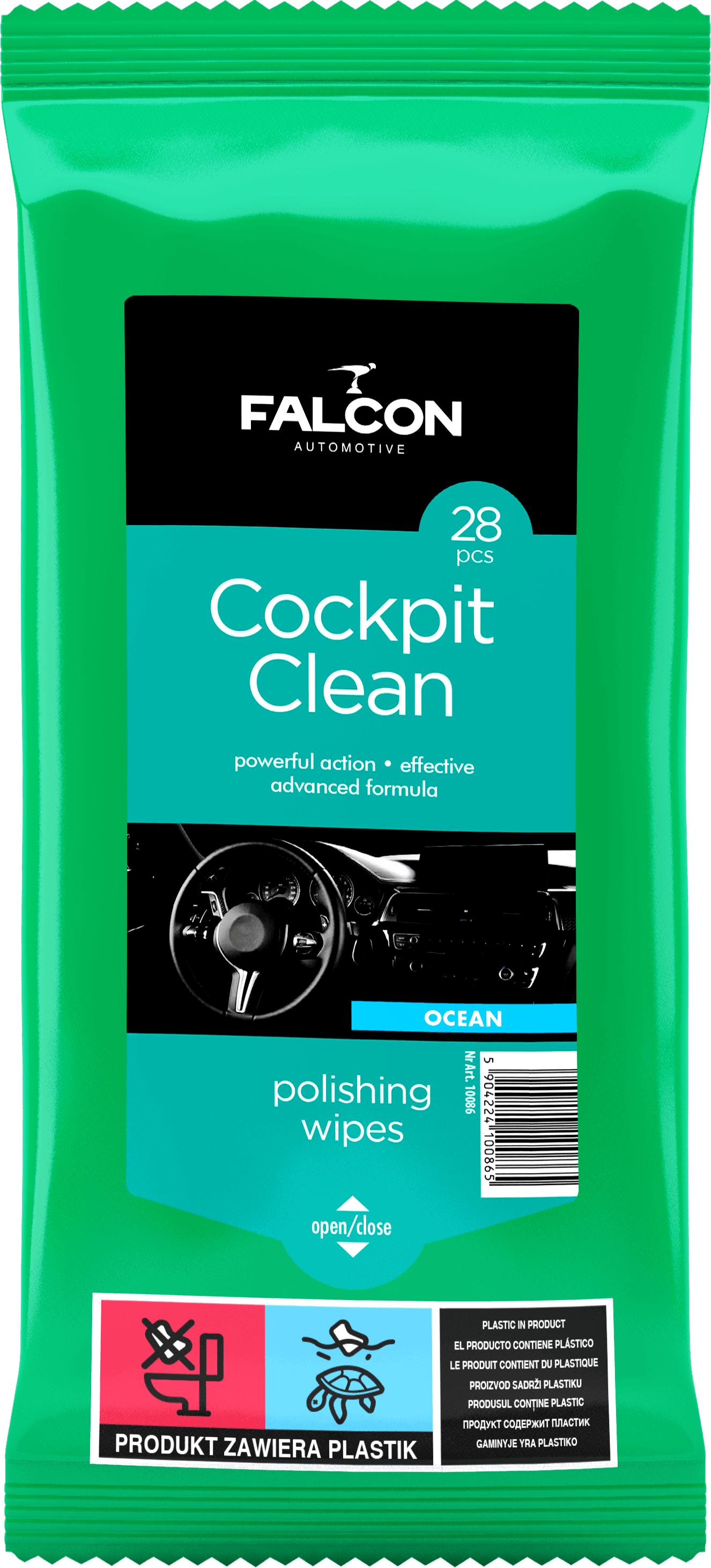 FALCON Vlažne maramice za kokpit 28/1 OKEAN