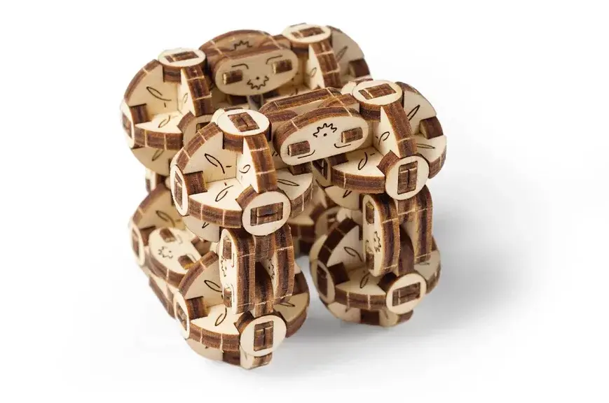 UGEARS 3D Eko mehanička slagalica Fleksi kocka