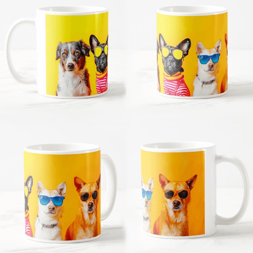 Šolja Četiri prijatelja , 330 ml, Bela