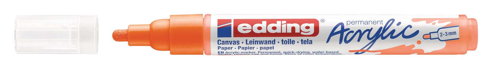 Selected image for EDDING Akrilni marker medium 2-3mm obli vrh E-5100 neon narandžasti