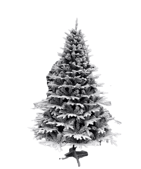 Novogodišnja jelka, Sa šišarkama, 180cm, Zeleno-bela