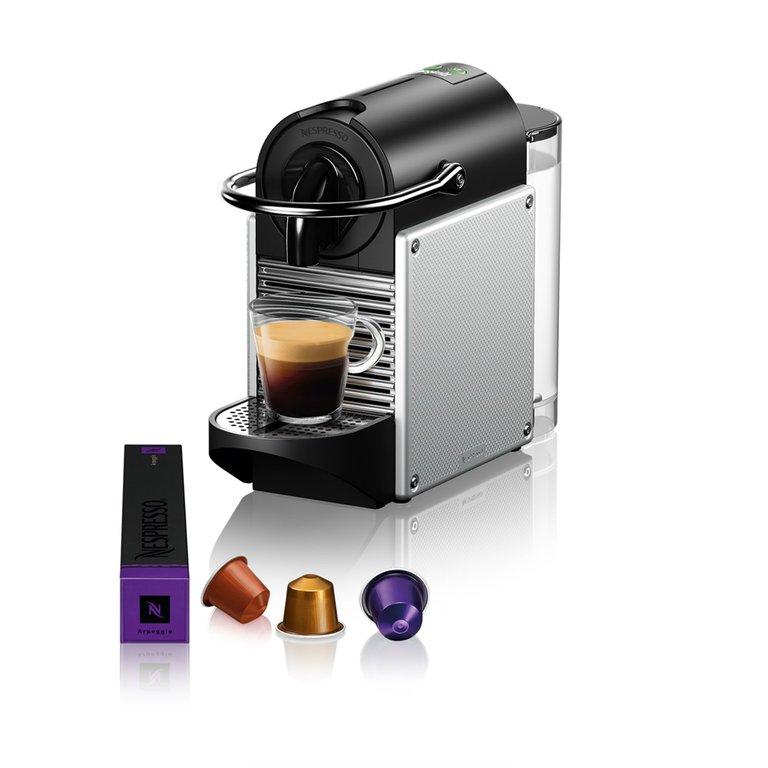 NESPRESSO Pixie D61-EUALNE2-S Aparat za espresso kafu, 1260 W, Crno-srebrni