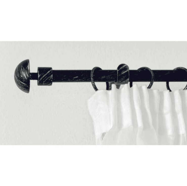 SENSE HOME Teleskopska garnišna za zavese sfera 120-210cm crno-siva