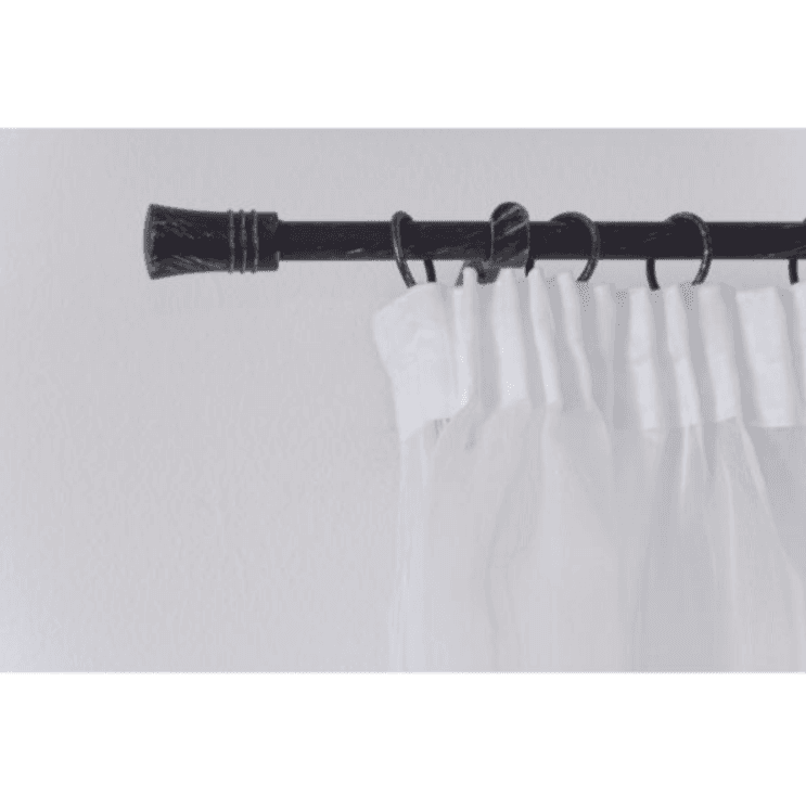 SENSE HOME Teleskopska garnišna za zavese zvono 120-210 cm crno-siva