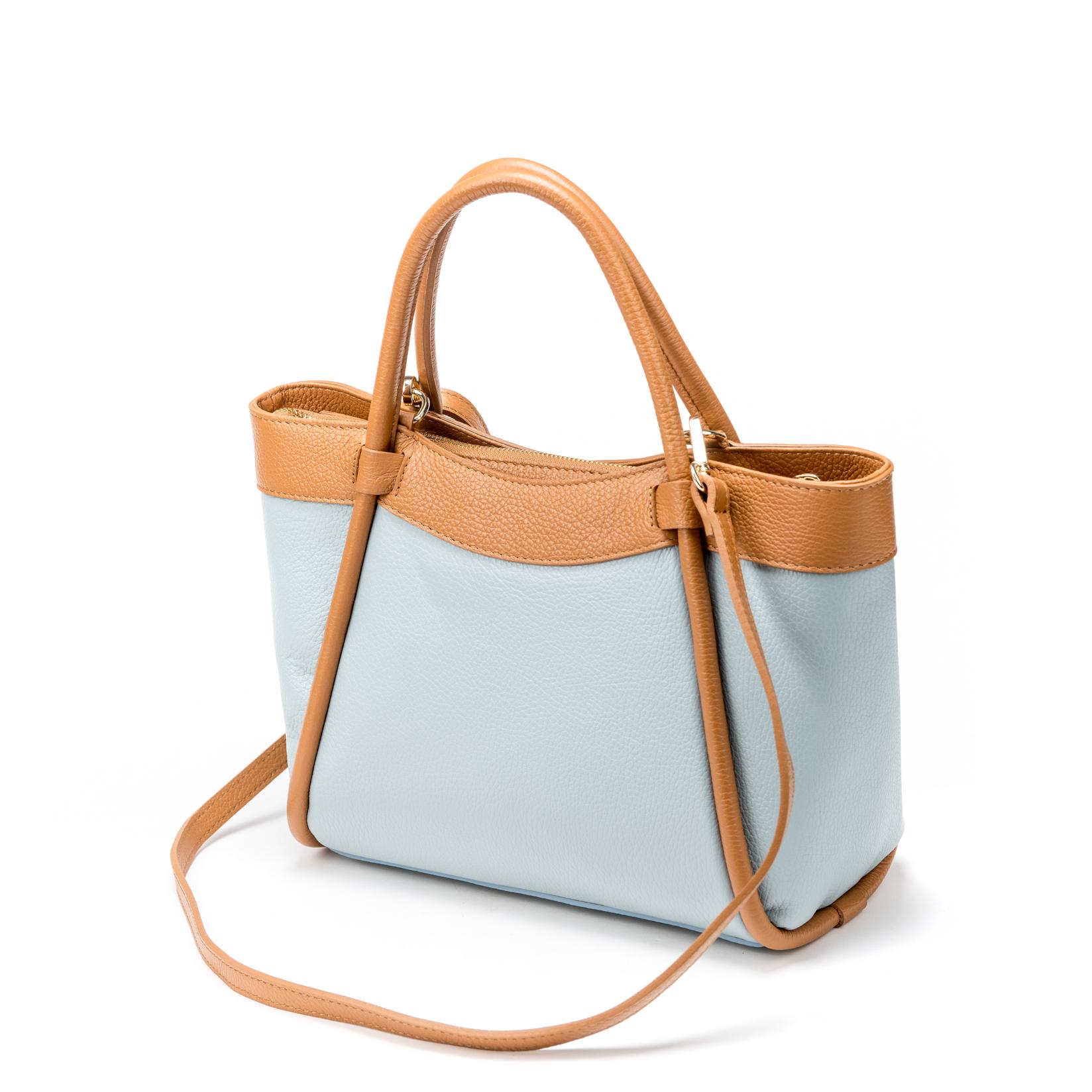 Claudia Ženska kožna torba 3577, Plavo-braon