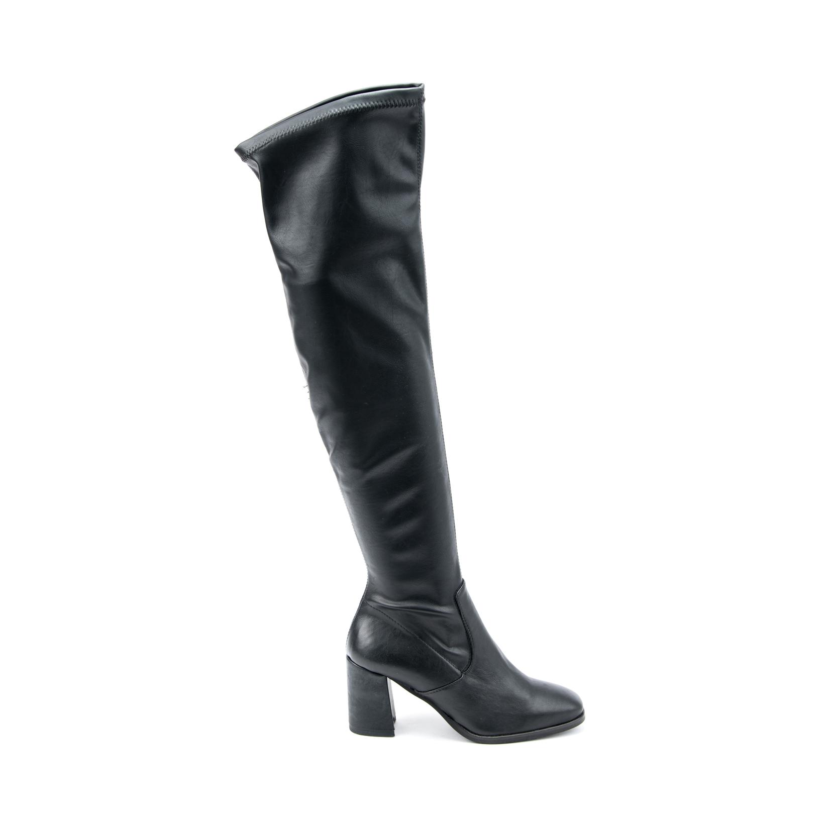 Silko Ženske čizme na štiklu 7017, Kožne, Crne