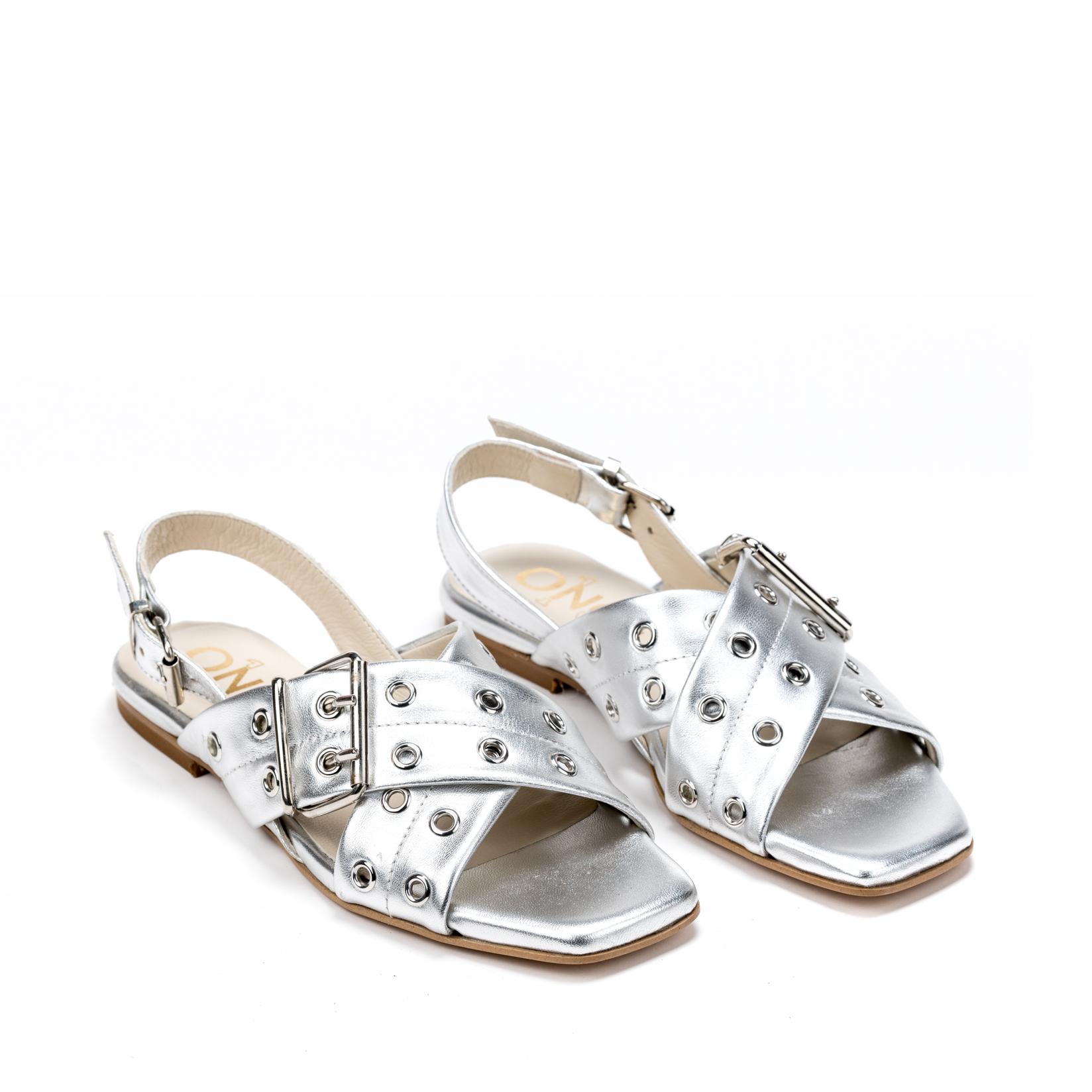 Once Ženske sandale ISCHIA.B, Srebrne boje