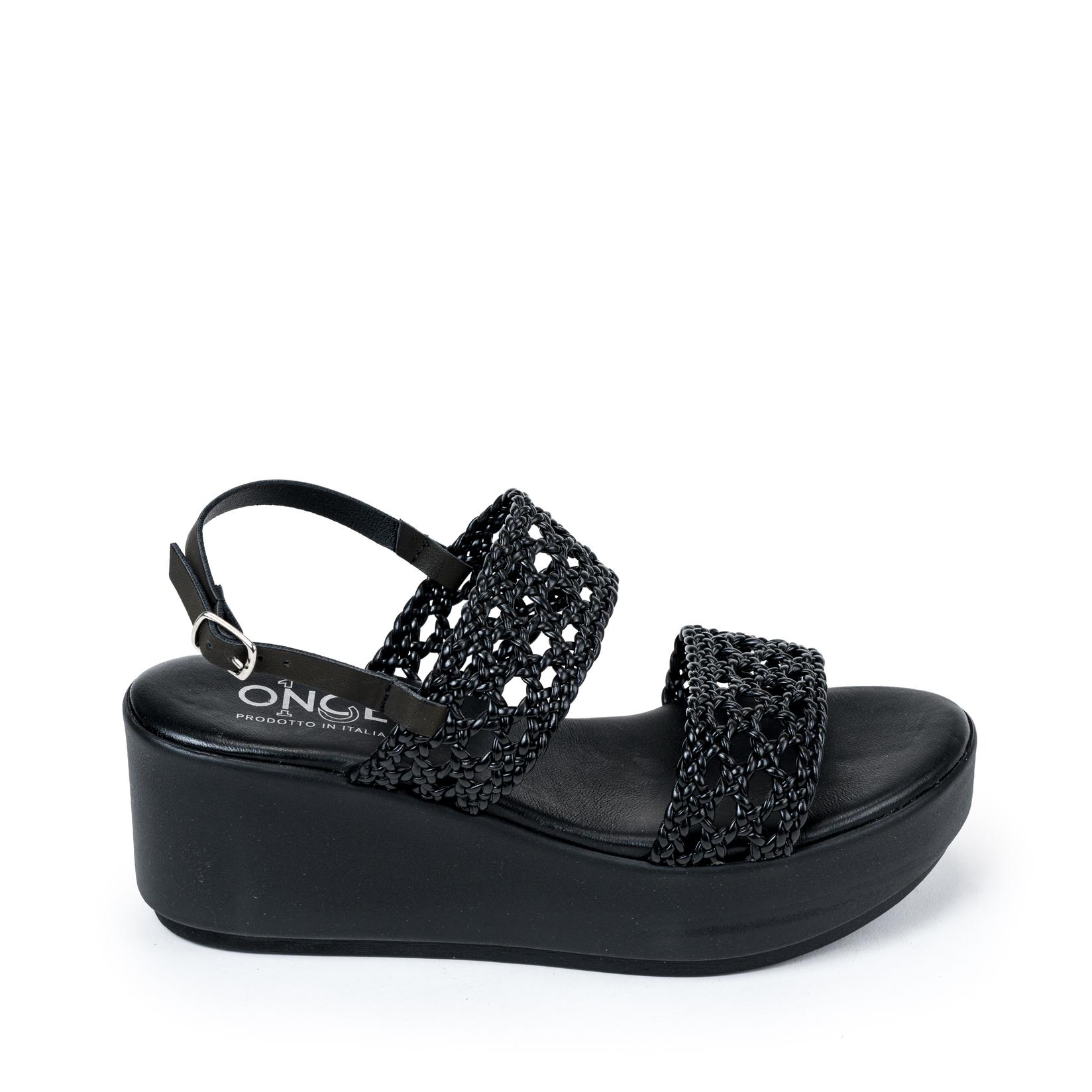 Once Ženske sandale ONCE-34821 Treccia-Nero, Crna