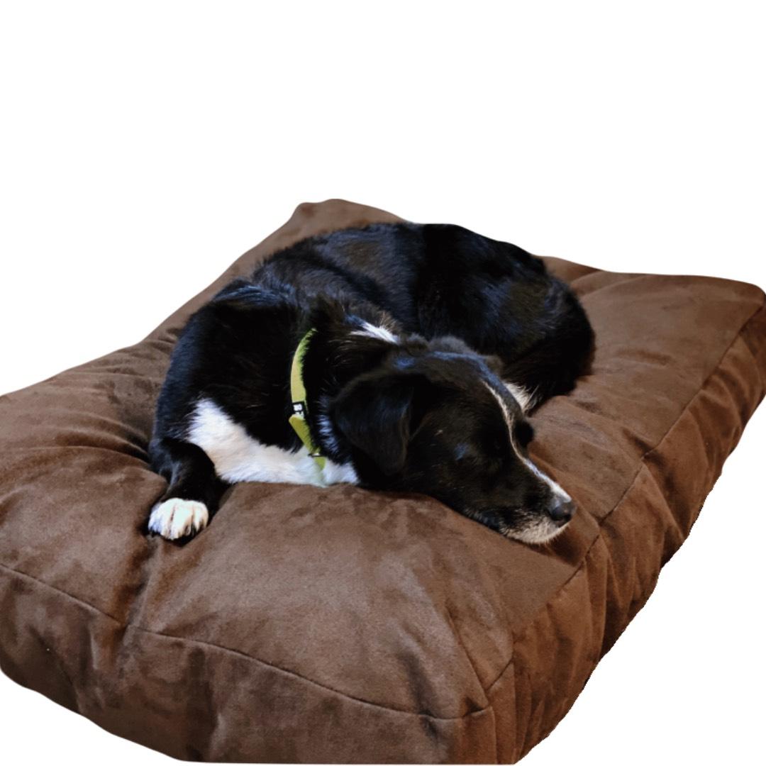 SPOTT PET Dušek za kućne ljubimce, 80/60 L, Mikrofiber štof i memori pena, Braon