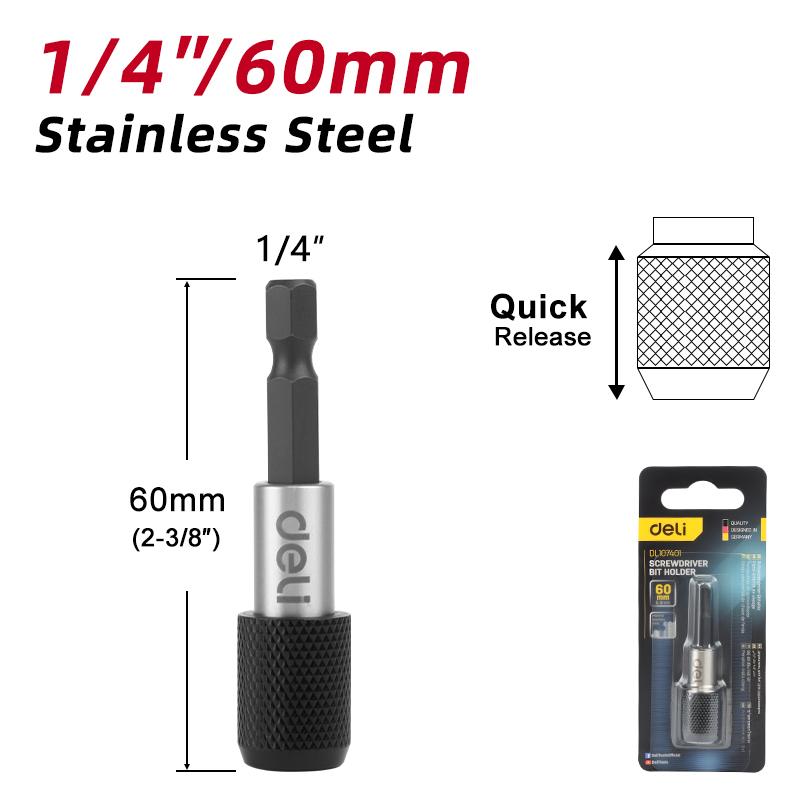 DELI Nosač umetaka EDL107401, Brzoumetljiv, 1/4" 60mm