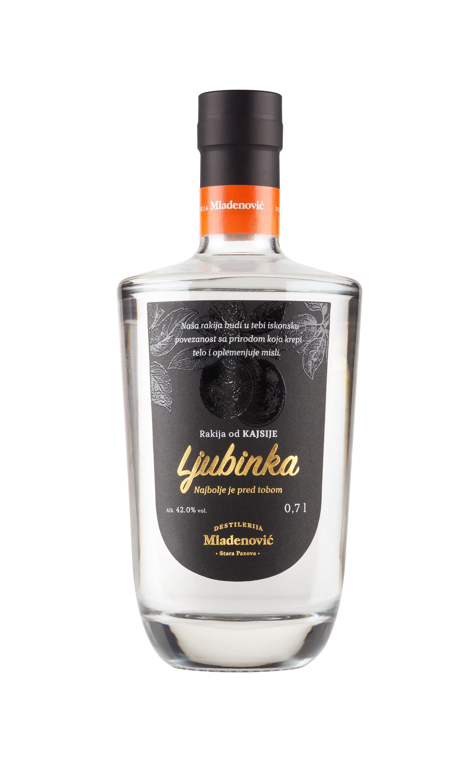 DESTILERIJA MLADENOVIĆ Rakija od kajsije Ljubinka, 0.7l