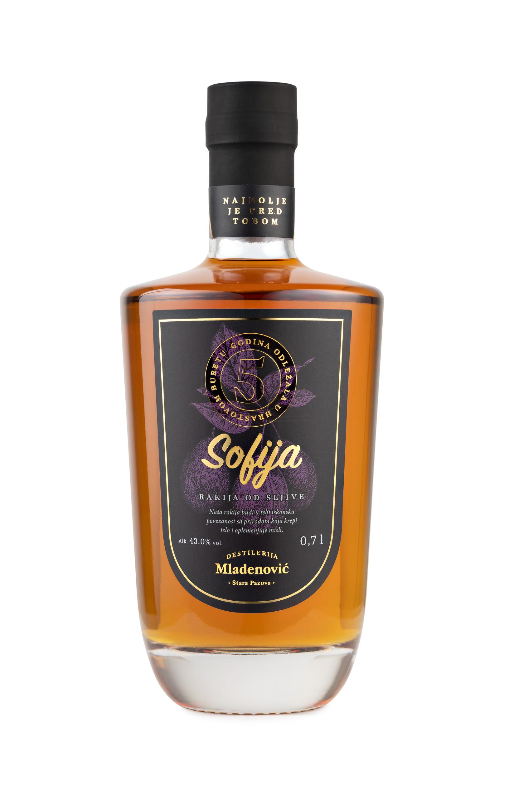 DESTILERIJA MLADENOVIĆ Rakija od šljive Sofija, 0.7l