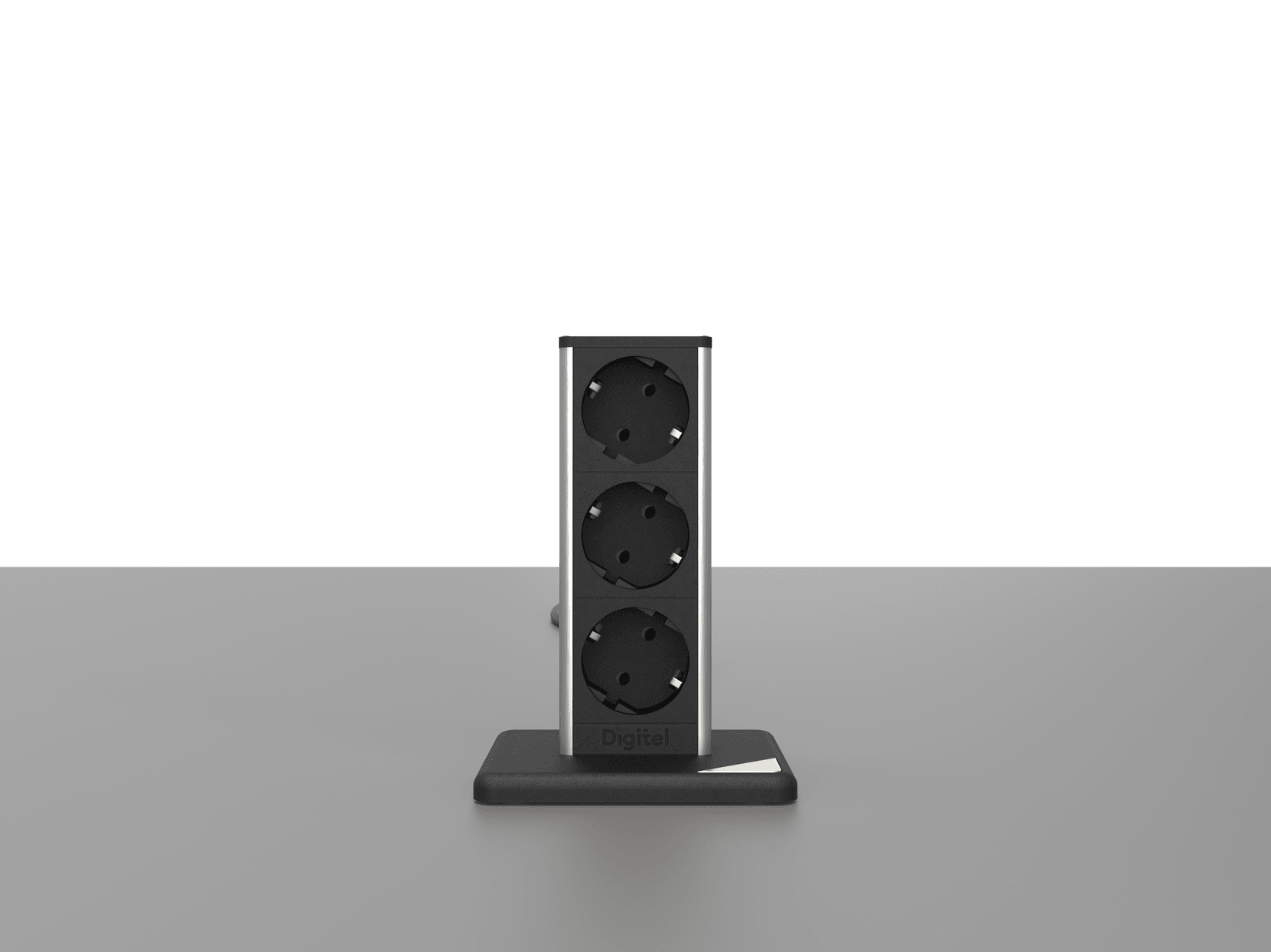 DIGITEL Uspravna utičnica bez bušenja StandUp 3 sa 3m kabla srebrno-crna