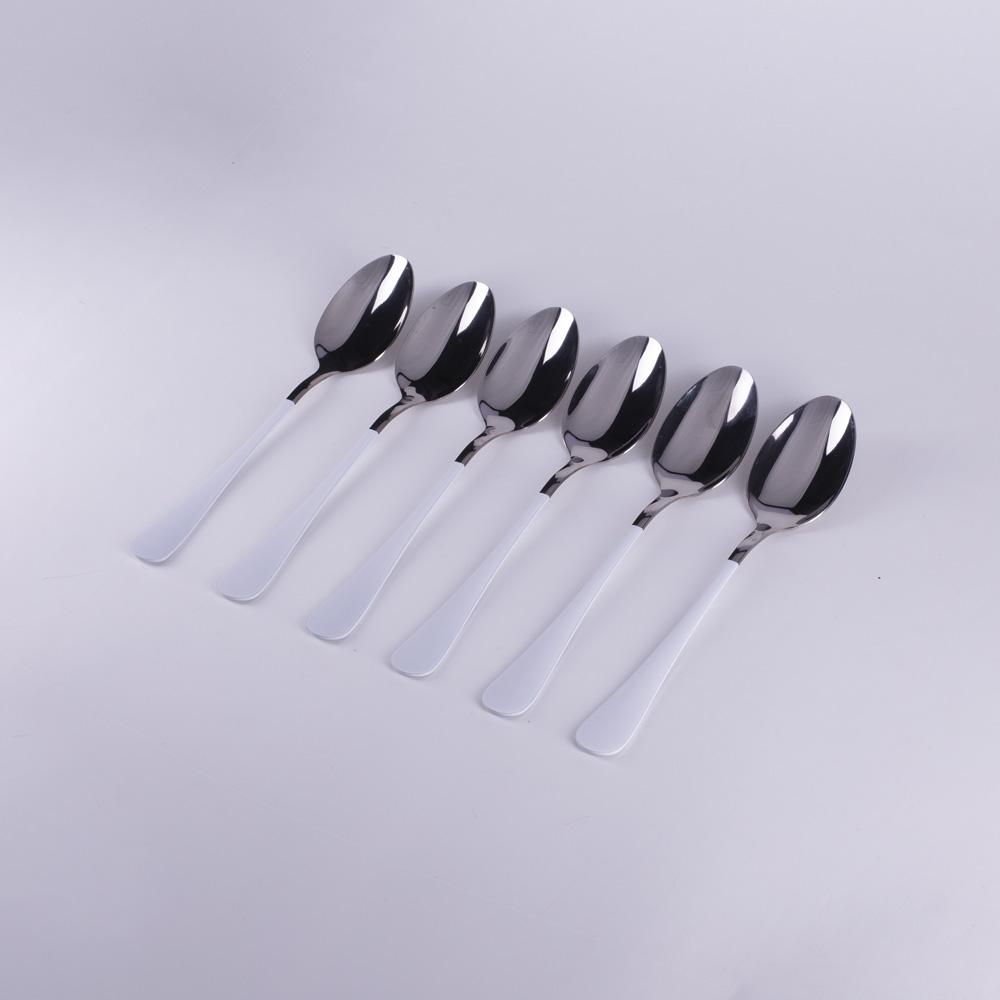 DIKER HOME Set kašika, 6 komada, Belo-srebrne boje