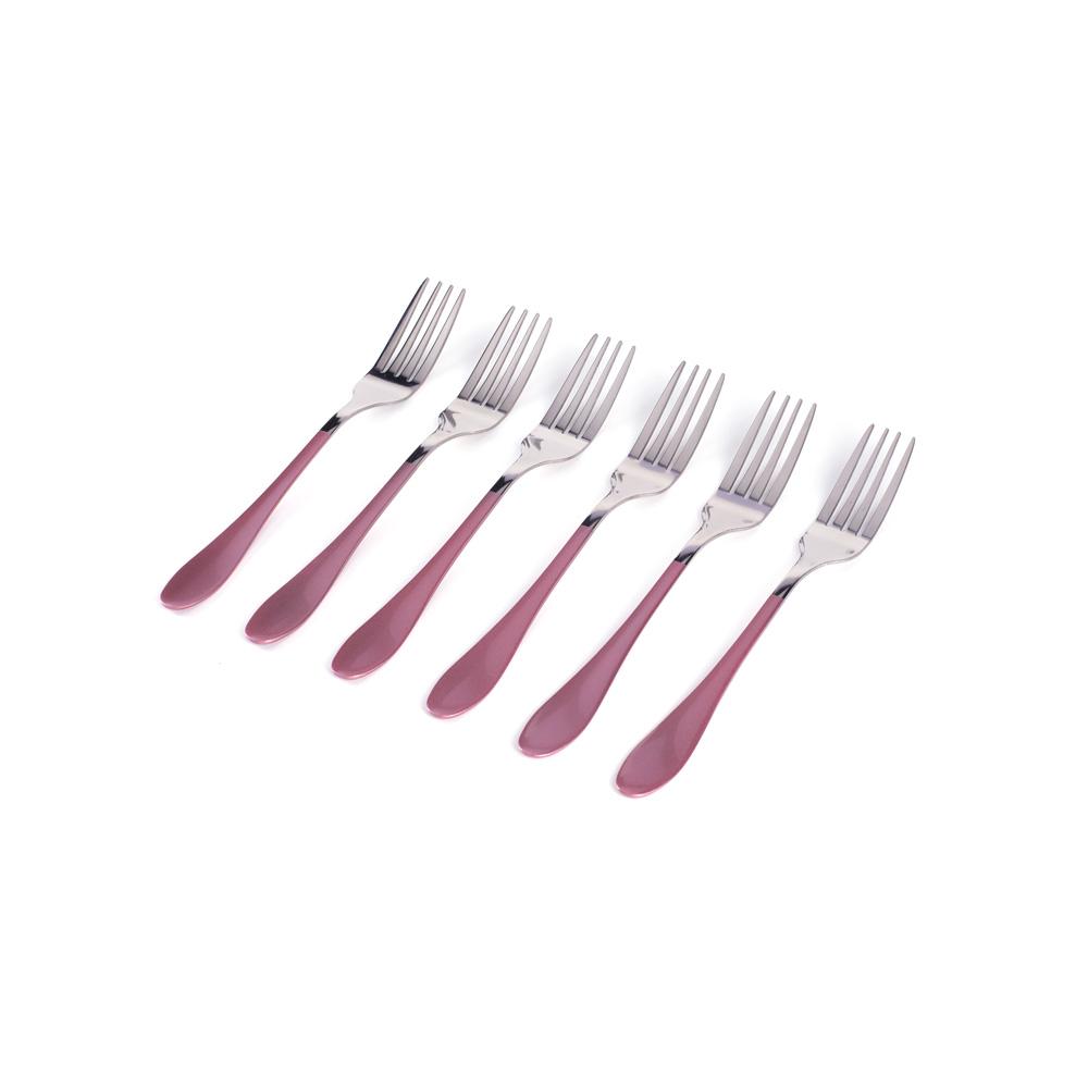DIKER HOME Set viljuški za jelo, 6 komada, Roze-srebrne boje