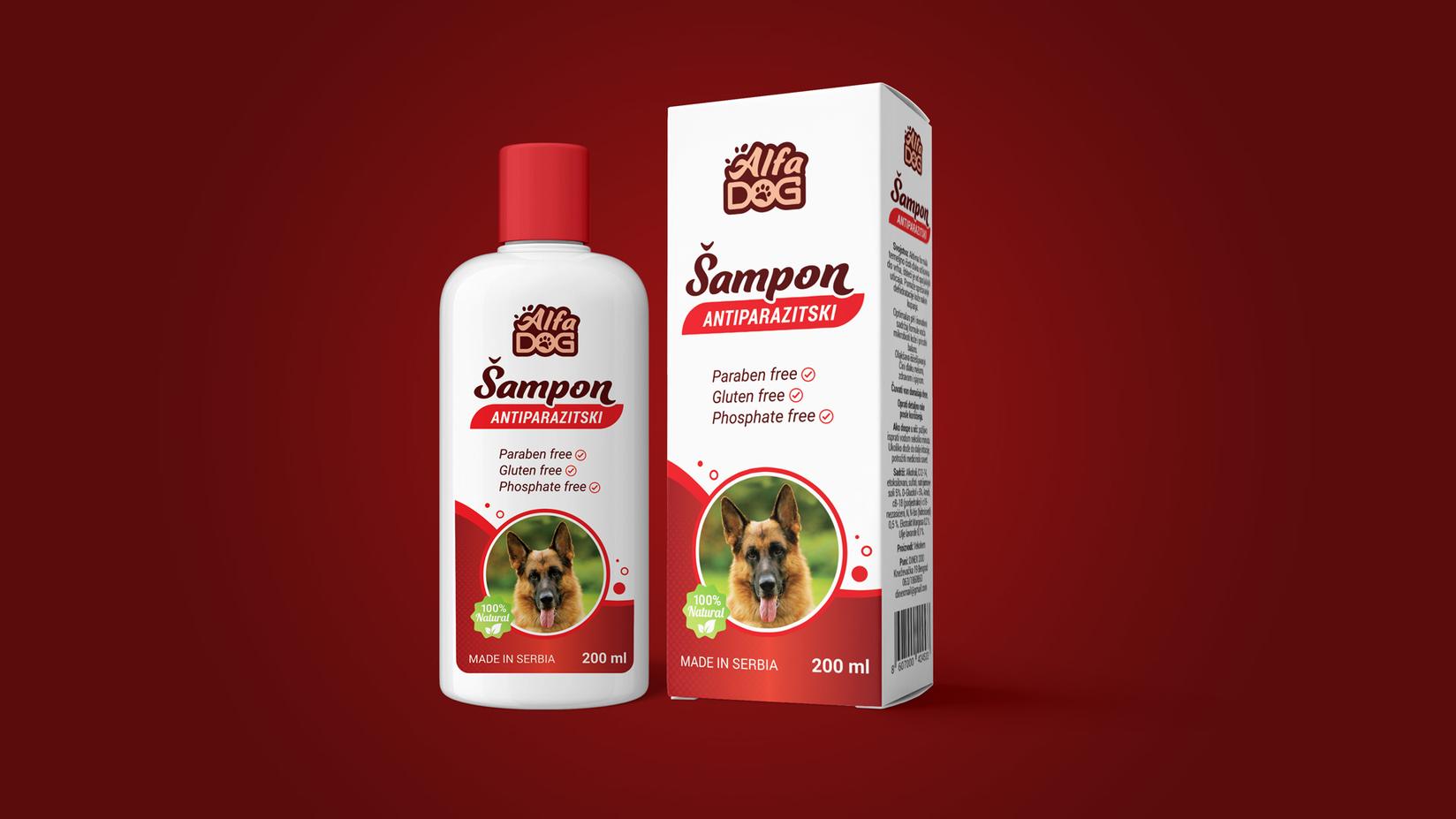 ALFA DOG Šampon za pse antiparazitski 200ml