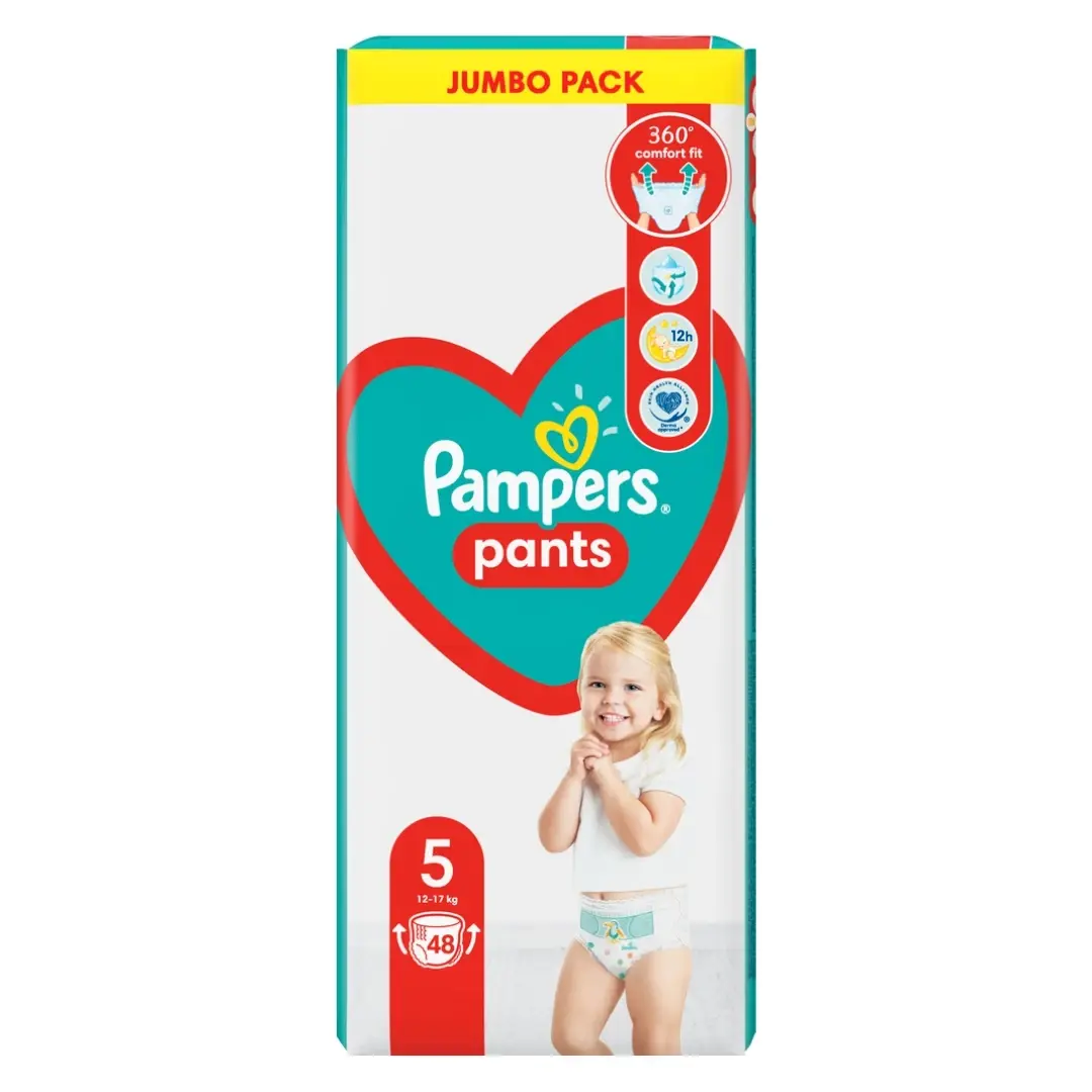 Selected image for PAMPERS Pelene Jumbo Pack 5 Junior Pants 48/1 100809.0