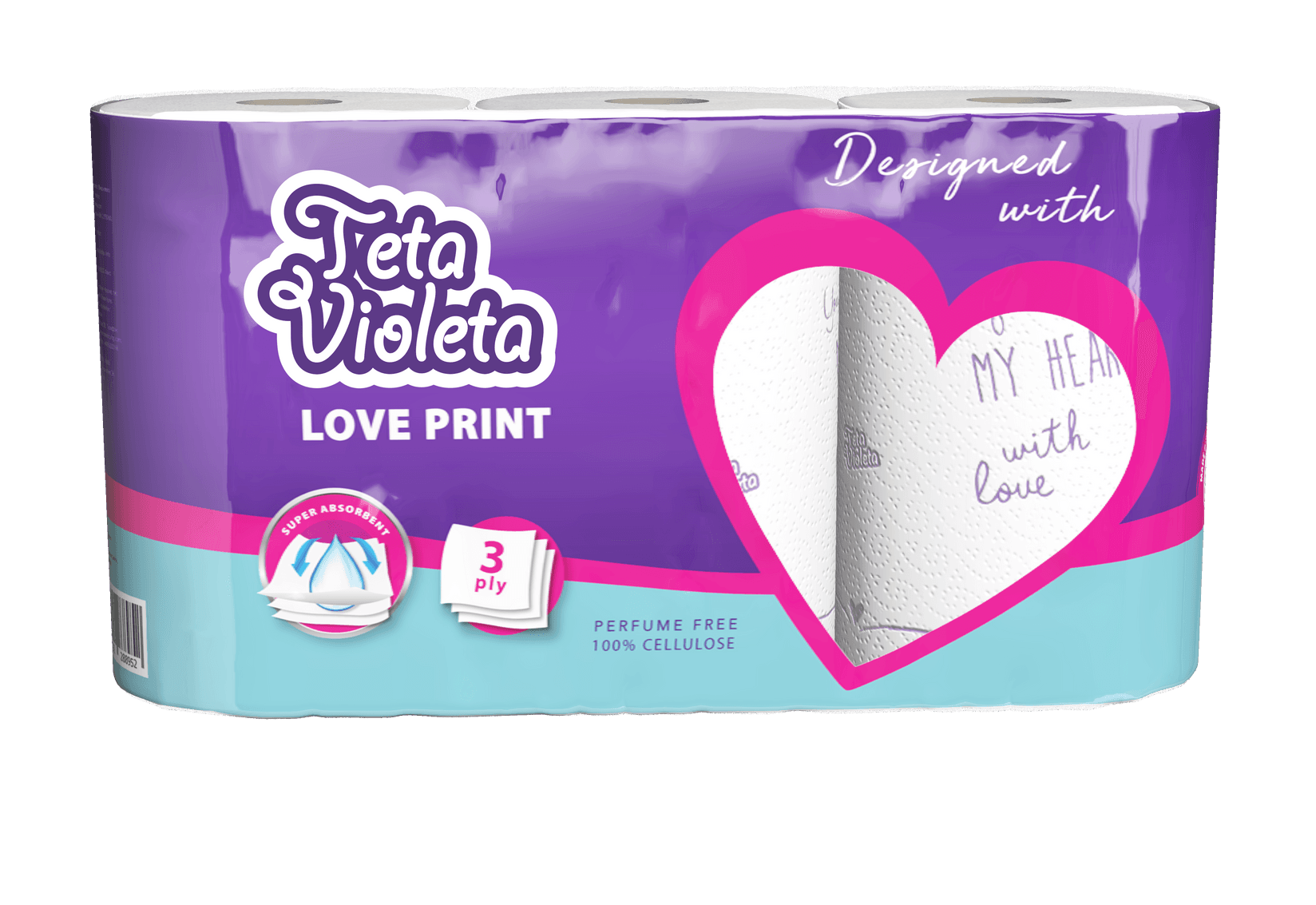 Selected image for VIOLETA Papirni ubrus Love troslojni 3/1