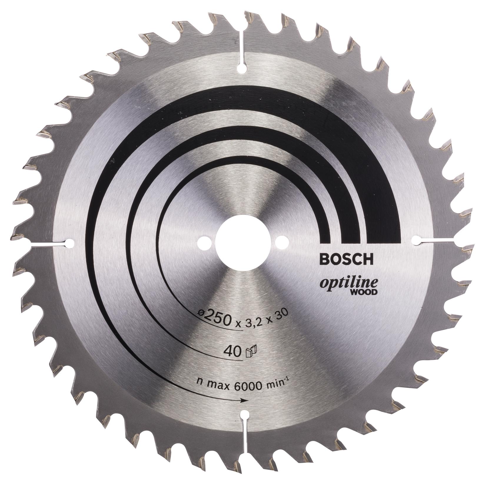 Selected image for Bosch List kružne testere Optiline Wood 250 x 30 x 3,2 mm, 40 2608640728, 250 x 30 x 3,2 mm, 40