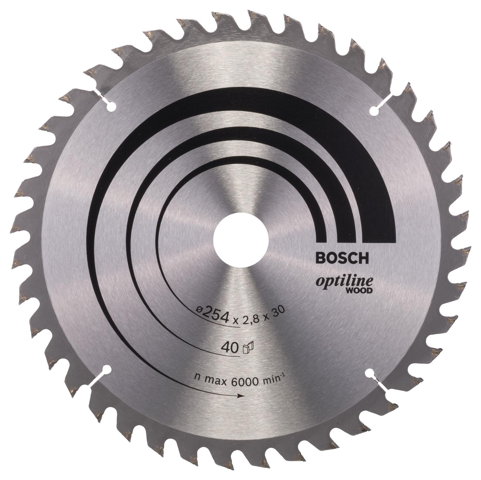 Bosch List kružne testere Optiline Wood 2608640443, 254 x 30 x 2,8 mm, 40